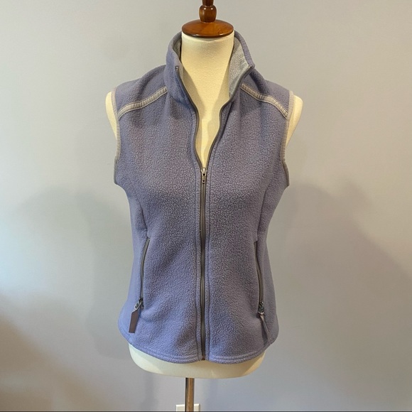 Patagonia Jackets & Blazers - Vintage 1996 Patagonia Synchilla Purple Blue Gray Trim Fleece Zip Up Vest